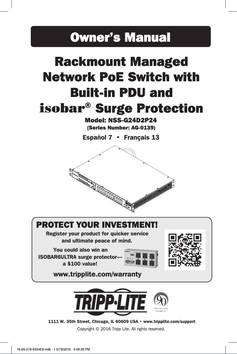Page n°1 - Manuel utilisateur Tripp Lite NSS-G24D2P24