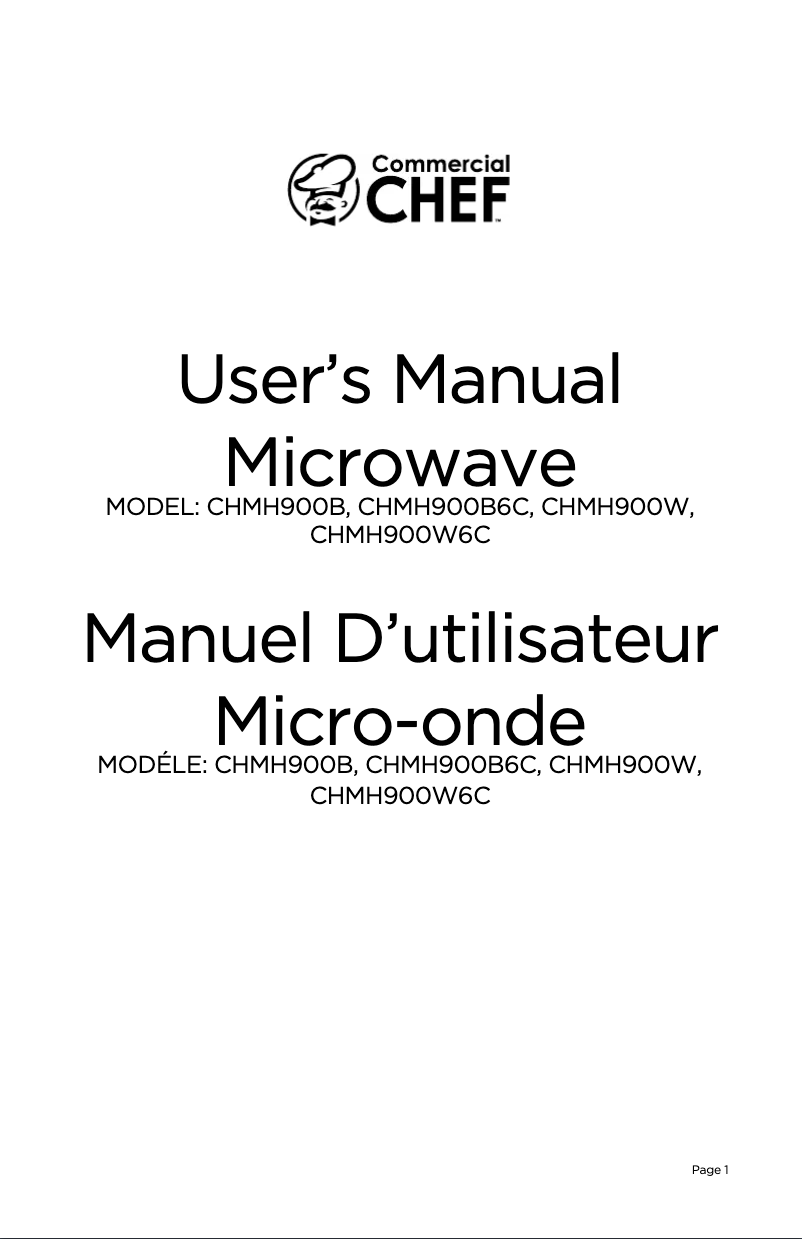 Image de la première page du manuel de l'appareil CHMH900B6C