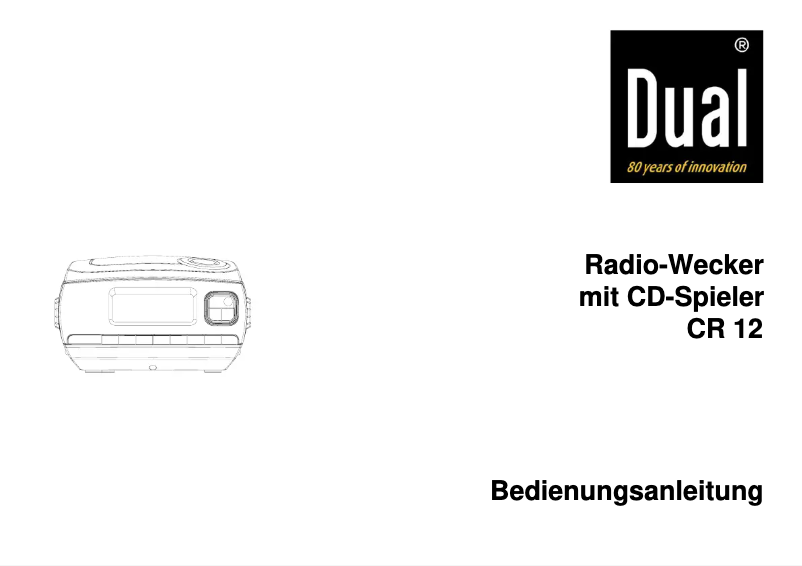 Image de la première page du manuel de l'appareil CR