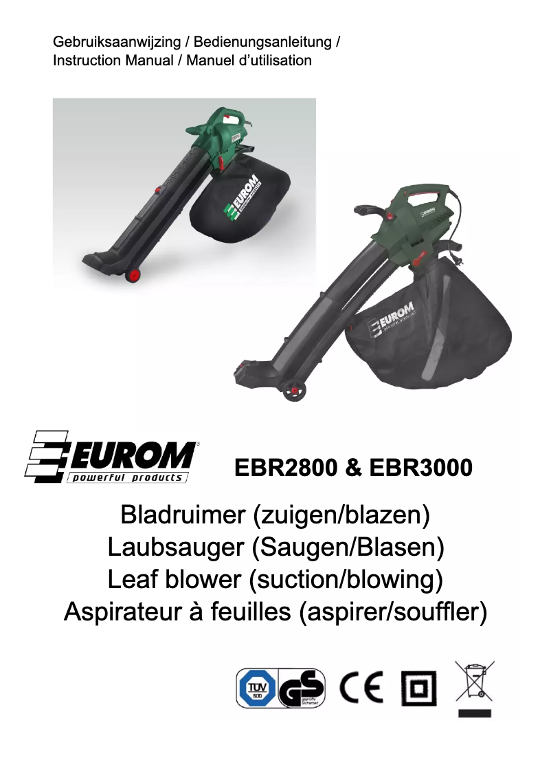 Page n°1 - Manuel utilisateur Eurom EBR3000