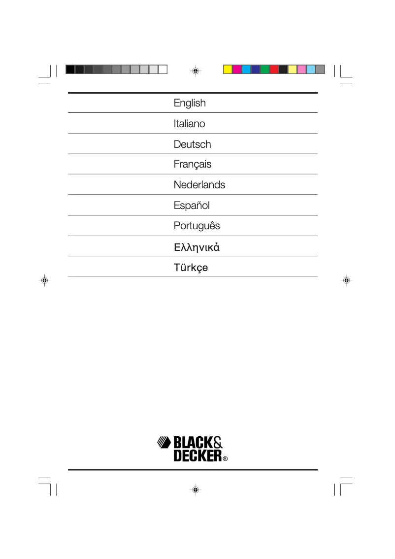Page n°1 - Manuel utilisateur Black & Decker GR345 Type 1