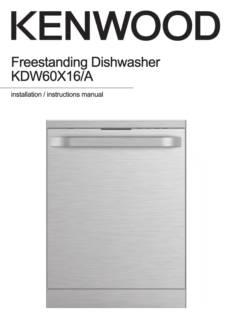 Page 1 de la notice Manuel utilisateur Kenwood KDW60X16A