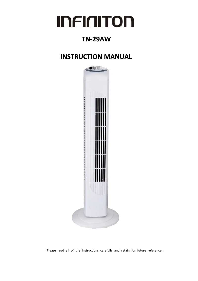 Page 1 de la notice Manuel utilisateur Infiniton TN-S31