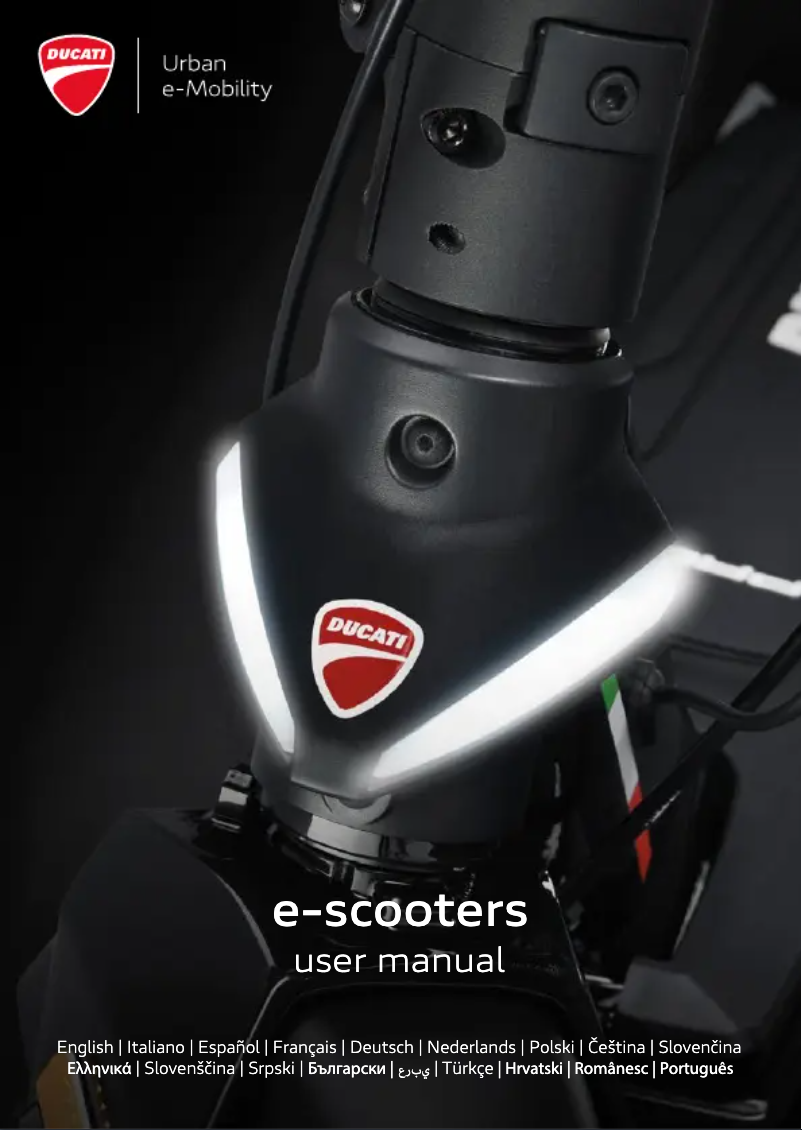 Page 1 of the manual User Manual Ducati PRO-I EVO