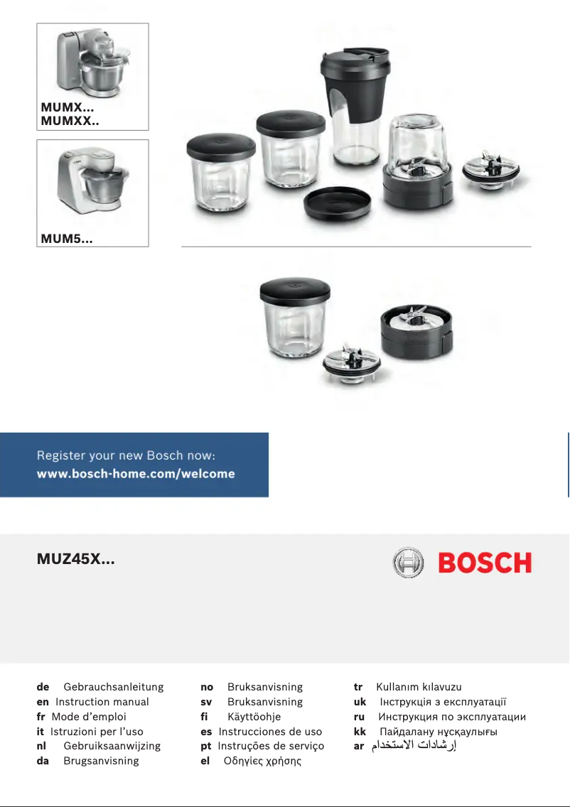 Page n°1 - Manuel utilisateur Bosch StartLine MUM50149