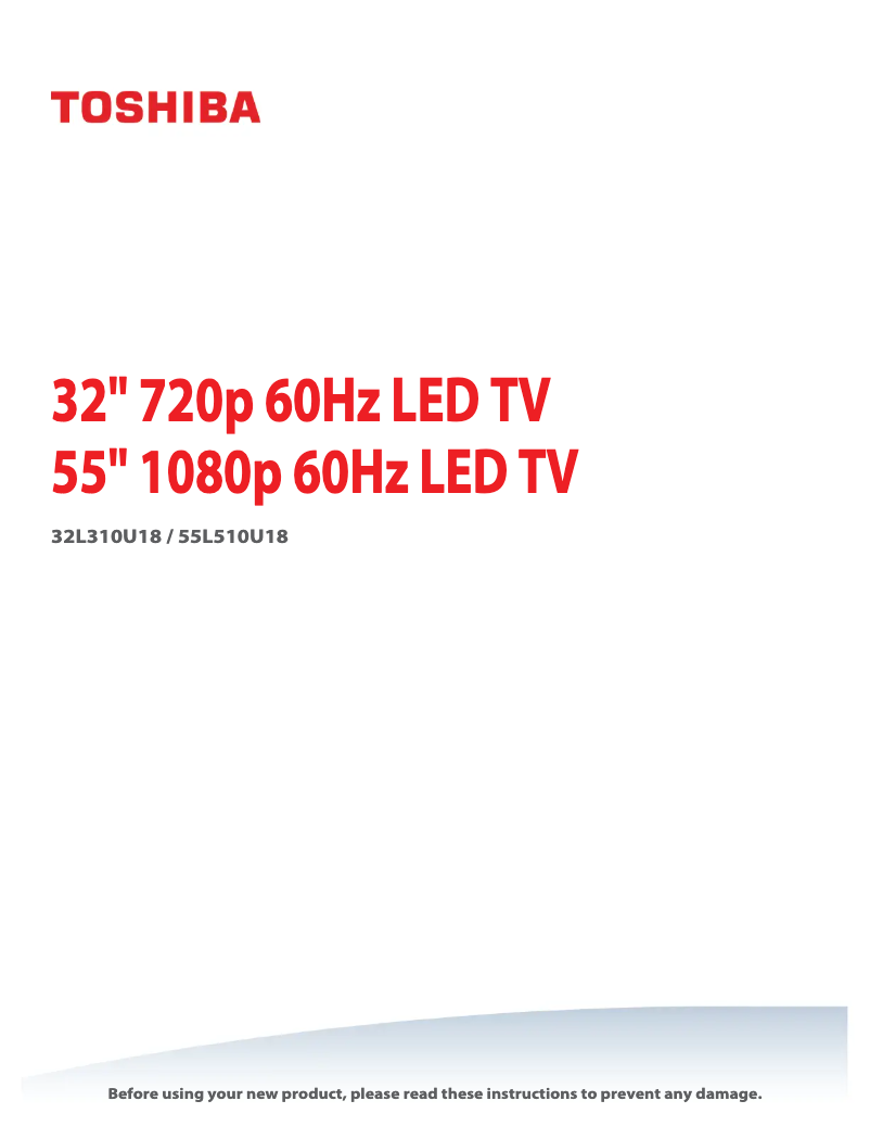 Page n°1 - Manuel utilisateur Toshiba 55L510U18