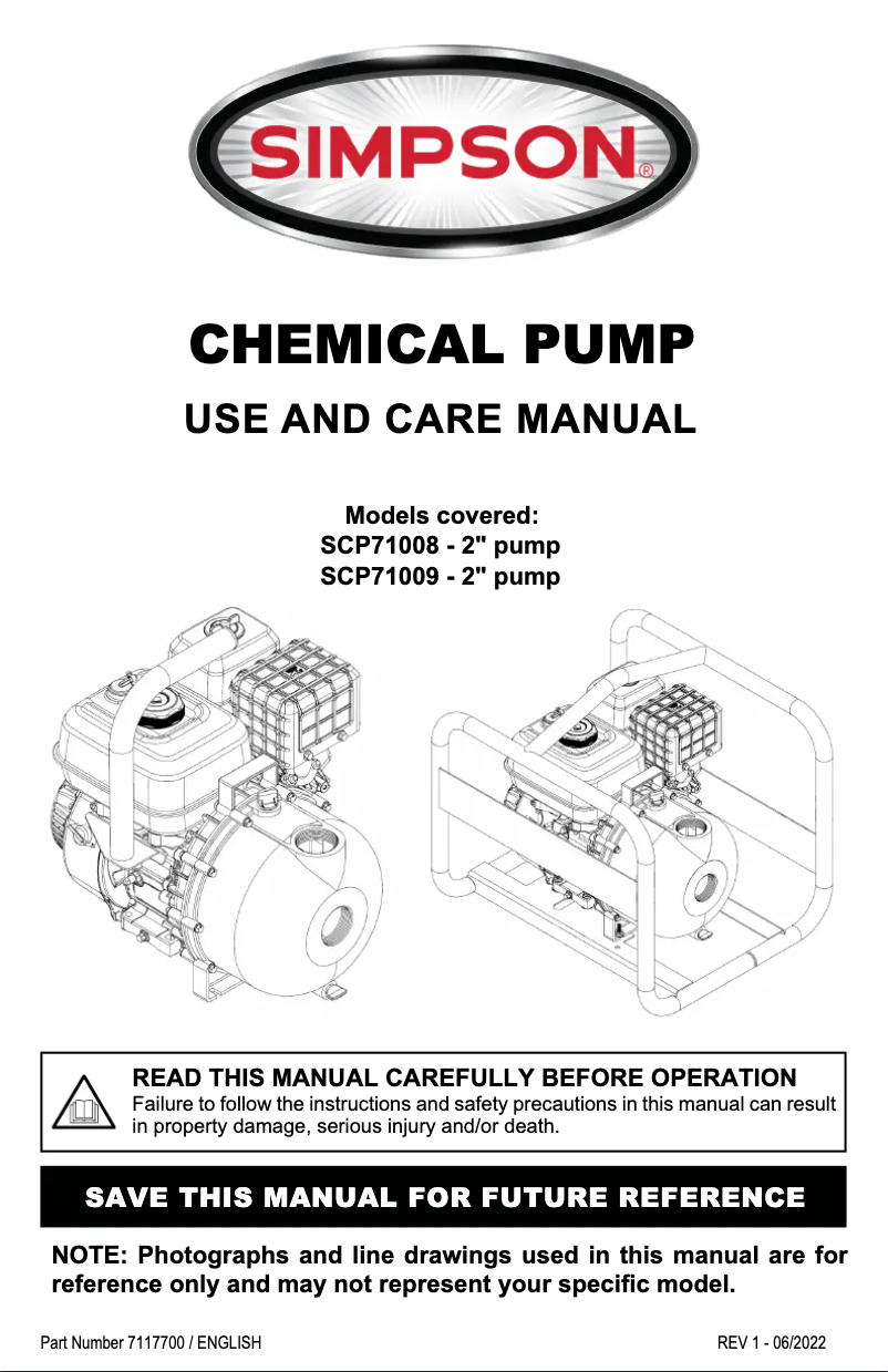 Page 1 de la notice Manuel utilisateur Simpson SCP71009