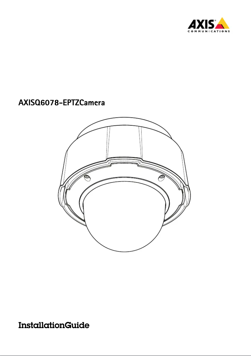 Page 1 de la notice Manuel utilisateur Axis Q6078-E