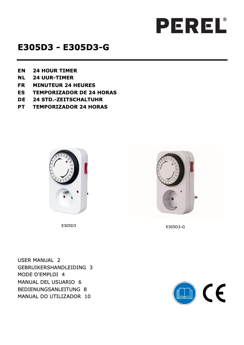 Page 1 de la notice Manuel utilisateur Perel E305D3-G