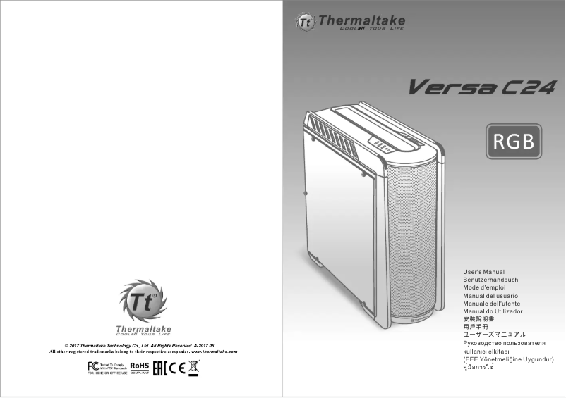 Page n°1 - Manuel utilisateur Thermaltake Versa C24 RGB