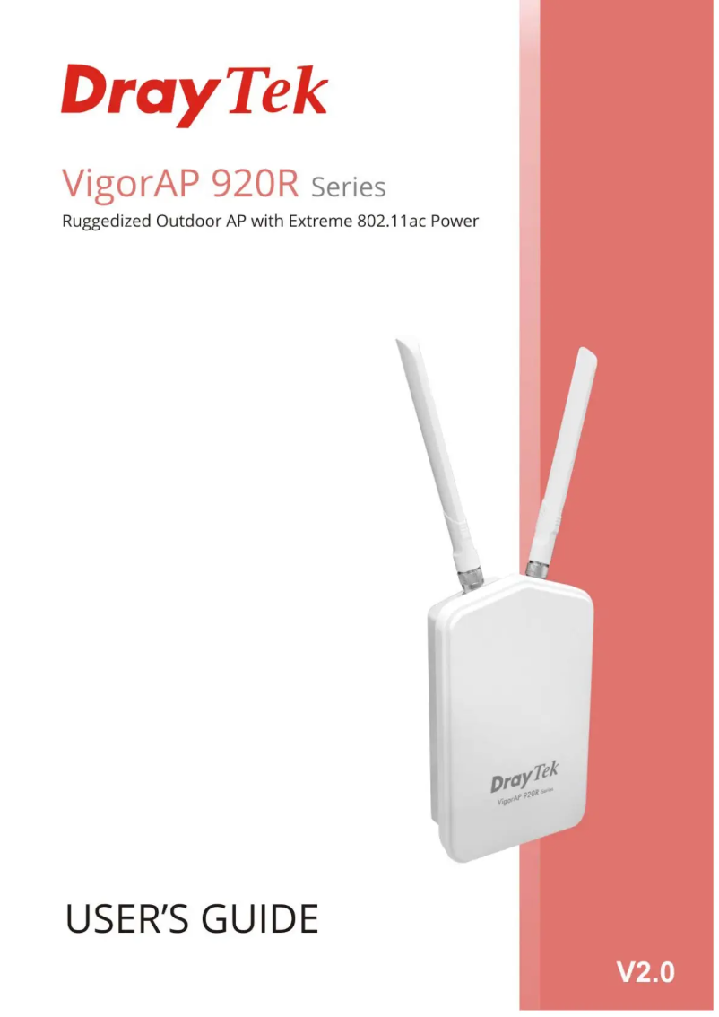 Page 1 de la notice Manuel utilisateur Draytek VigorAP 920R