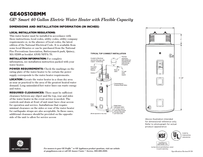 Image de la première page du manuel de l'appareil GE40S10BMM