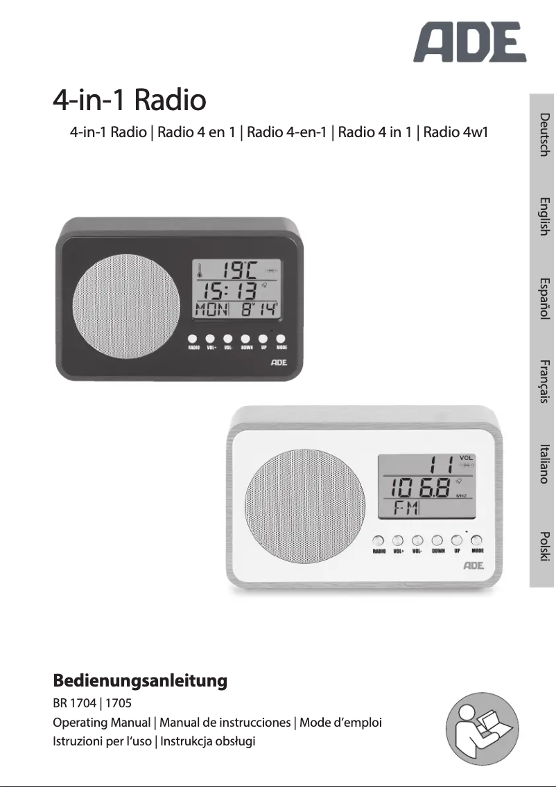 Page 1 de la notice Manuel utilisateur ADE BR 1704