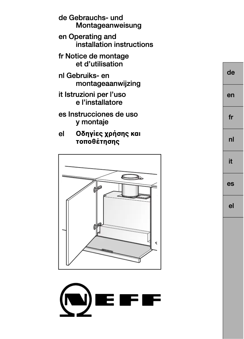 Page 1 de la notice Guide d'installation Neff D4672X0