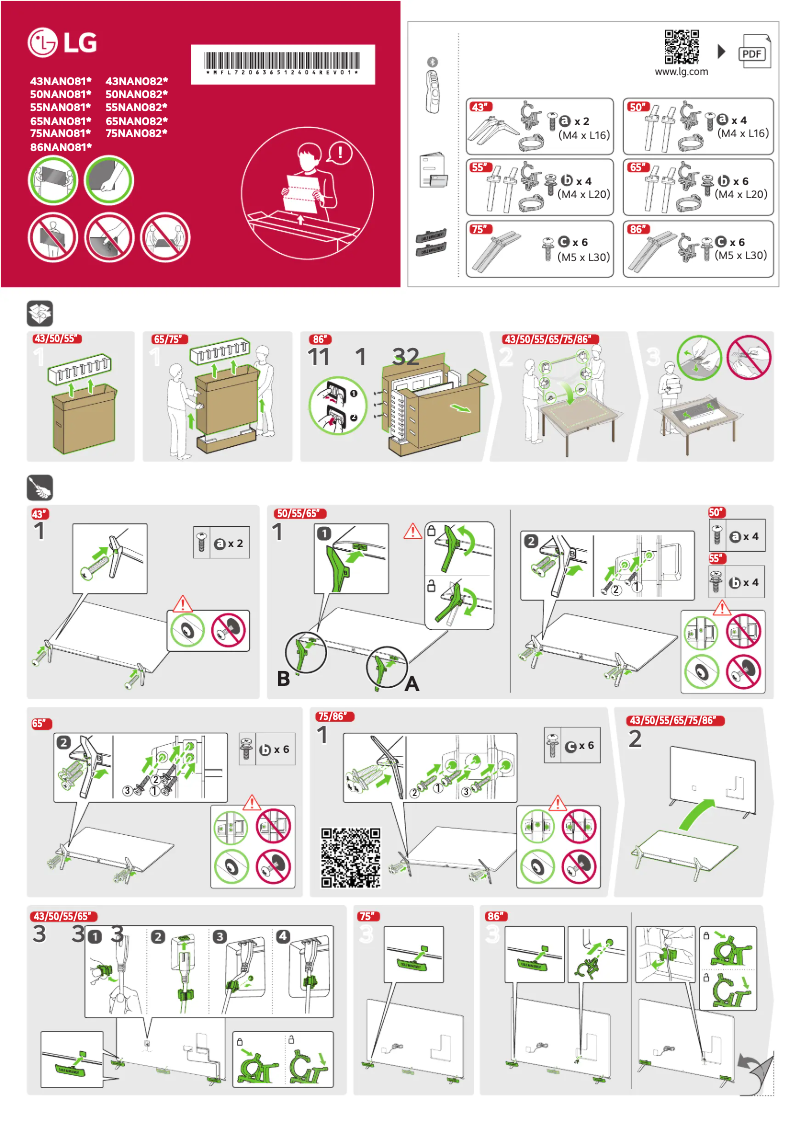 Page 1 of the manual User Manual LG 43NANO82T6B