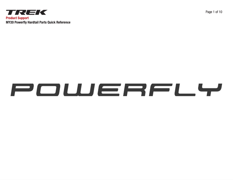 Page 1 de la notice Manuel utilisateur Trek Powerfly 7 Equipped Gen 3