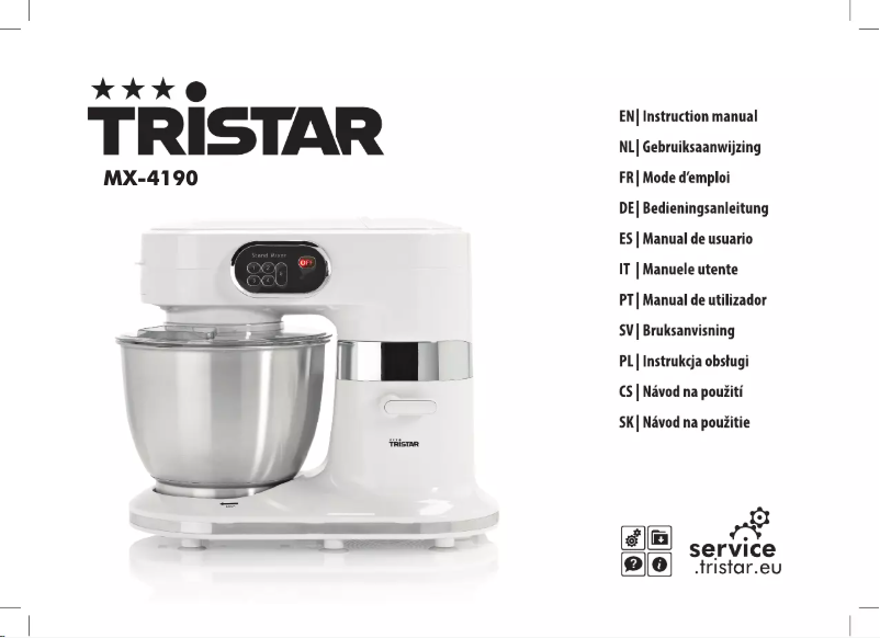 Page n°1 - Manuel utilisateur TriStar MX-4190AH
