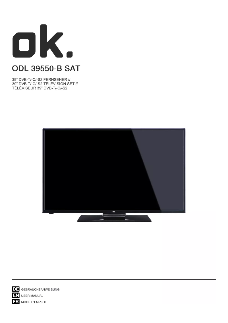 Image de la première page du manuel de l'appareil ODL 39550-B SAT