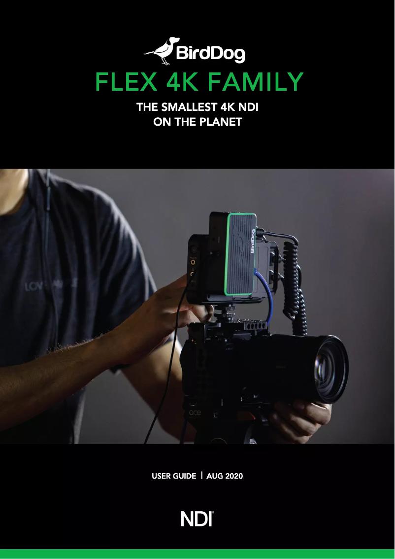 Page 1 de la notice Manuel utilisateur BirdDog Flex 4K