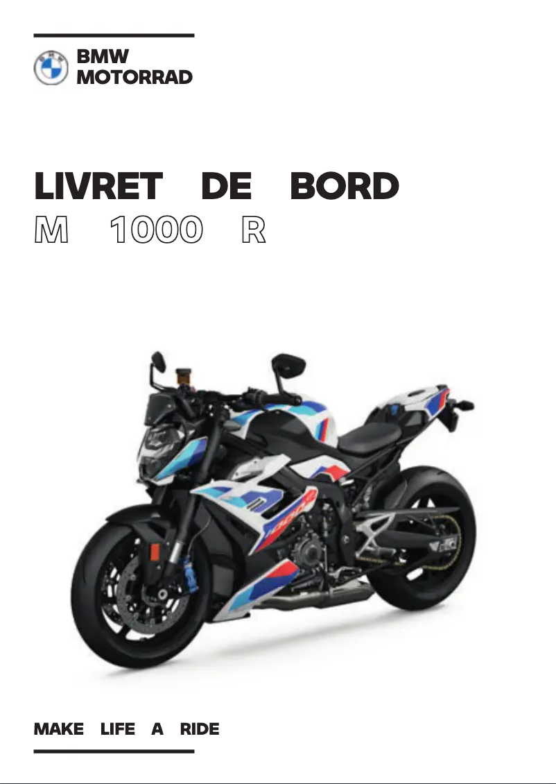 Page 1 of the manual User Manual BMW M 1000 R (2022)