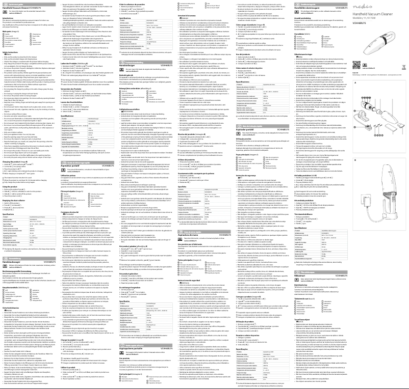 Page n°1 - Manuel utilisateur Nedis VCHH6BU75
