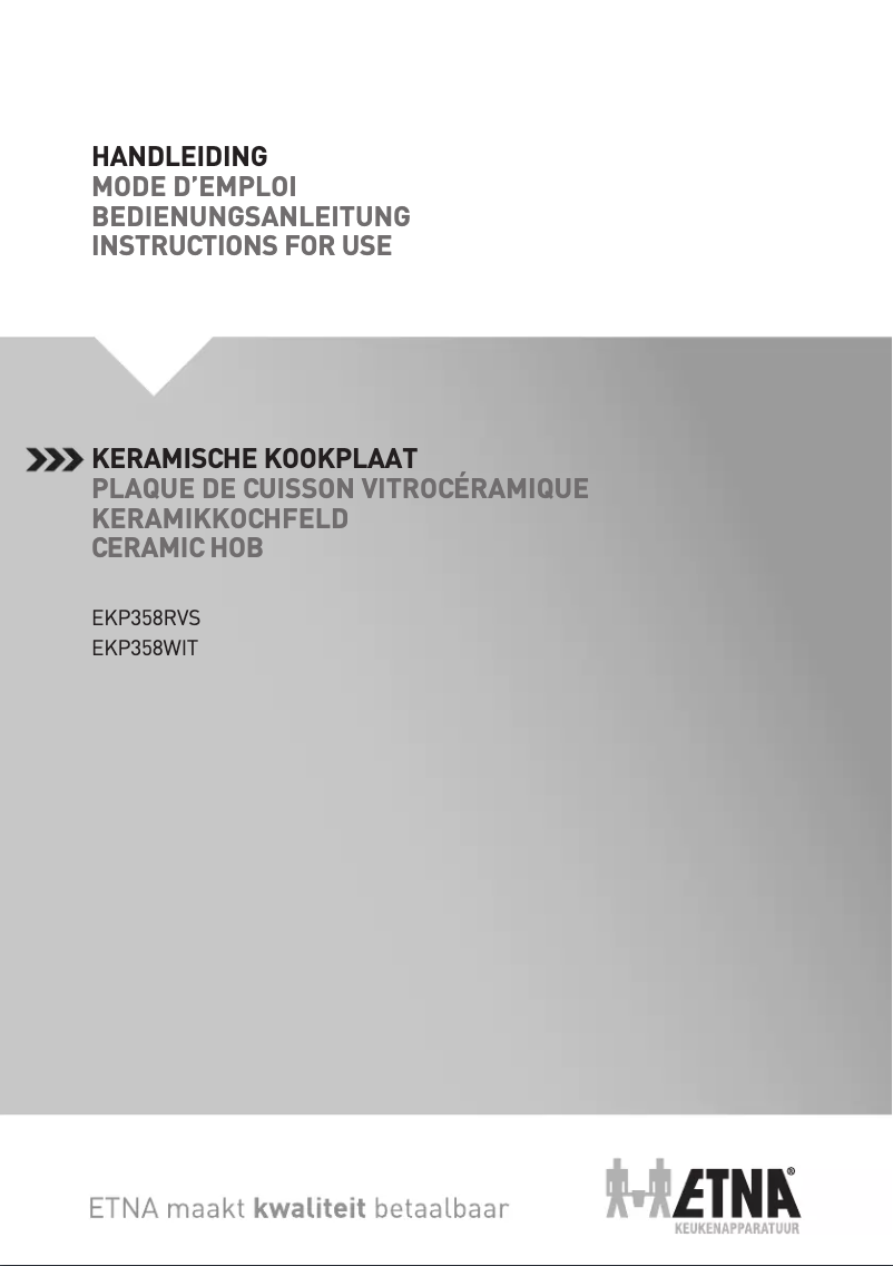 Page n°1 - Manuel utilisateur Etna EKP358RVS