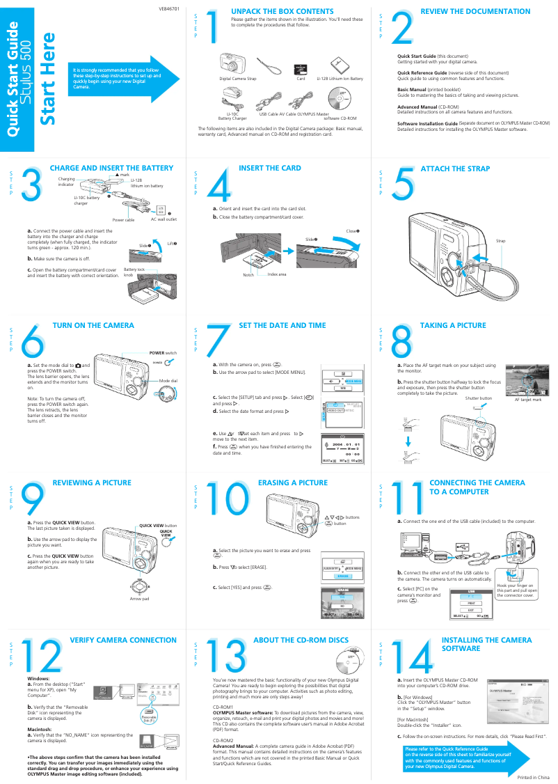 Imagen de la primera página del manual del dispositivo Stylus 500