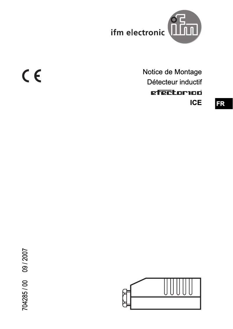 Page 1 de la notice Manuel utilisateur IFM IC0003