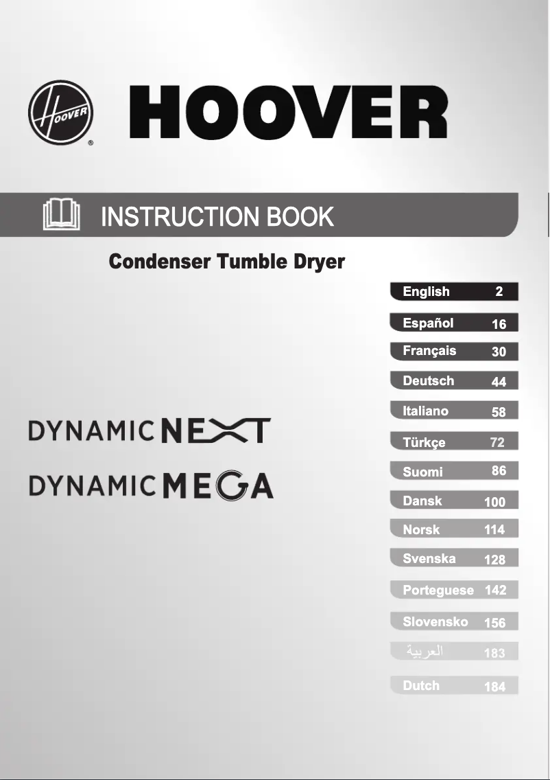 Page n°1 - Manuel utilisateur Hoover DNC D813BX-S