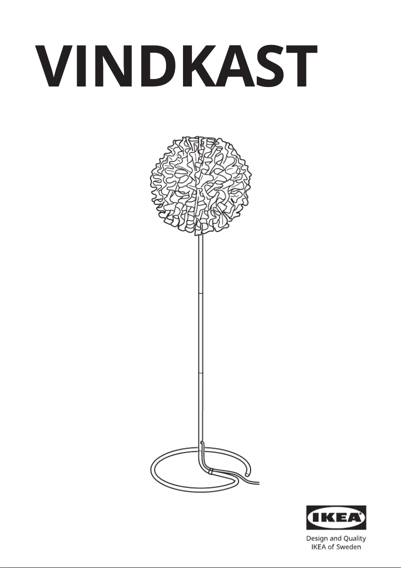 Page 1 de la notice Manuel utilisateur Ikea VINDKAST 305.390.89