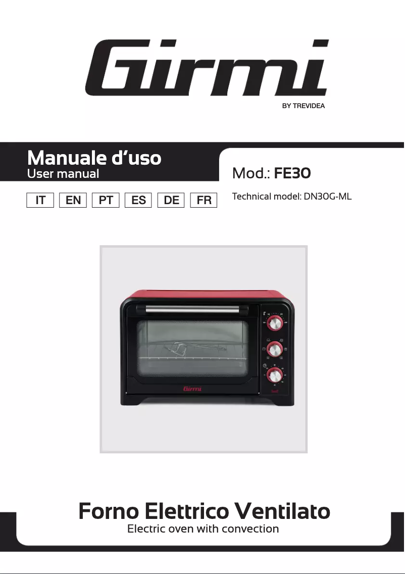 Page 1 de la notice Manuel utilisateur Girmi FE30