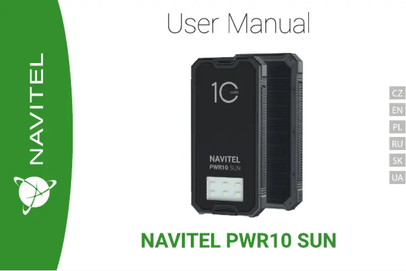 Image de la première page du manuel de l'appareil PWR10 SUN