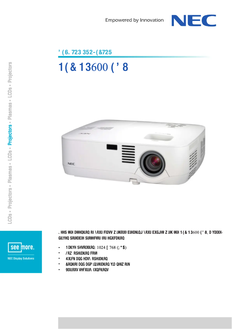 Image de la première page du manuel de l'appareil NP600