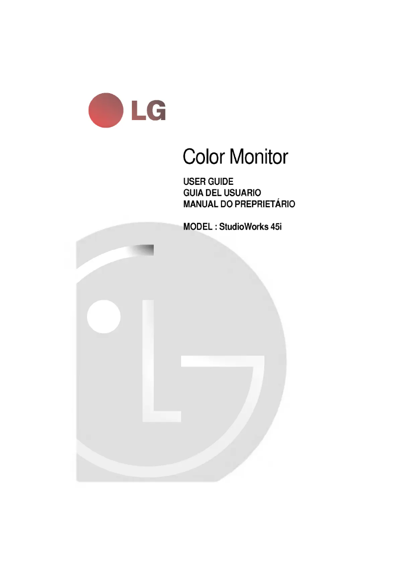 Page n°1 - Manuel utilisateur LG CS486