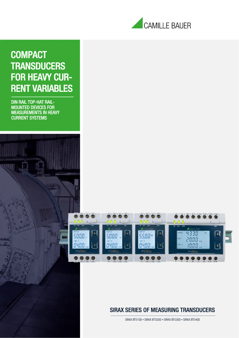 Page n°1 - Brochure Camille Bauer SIRAX BT5300