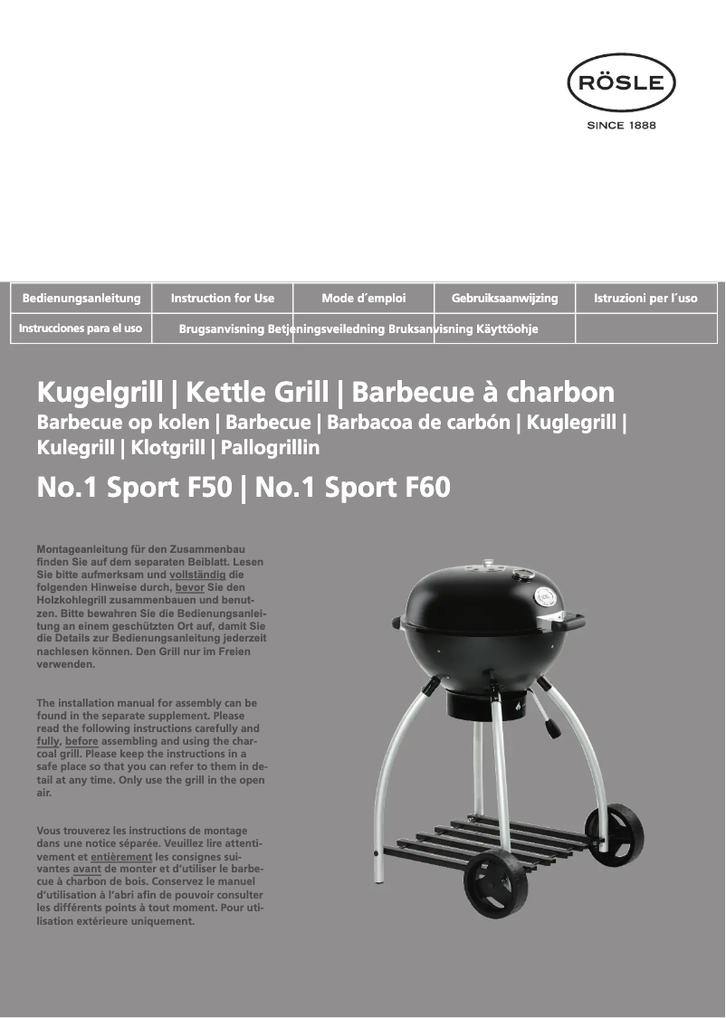 Imagen de la primera página del manual del dispositivo No.1 Sport F60