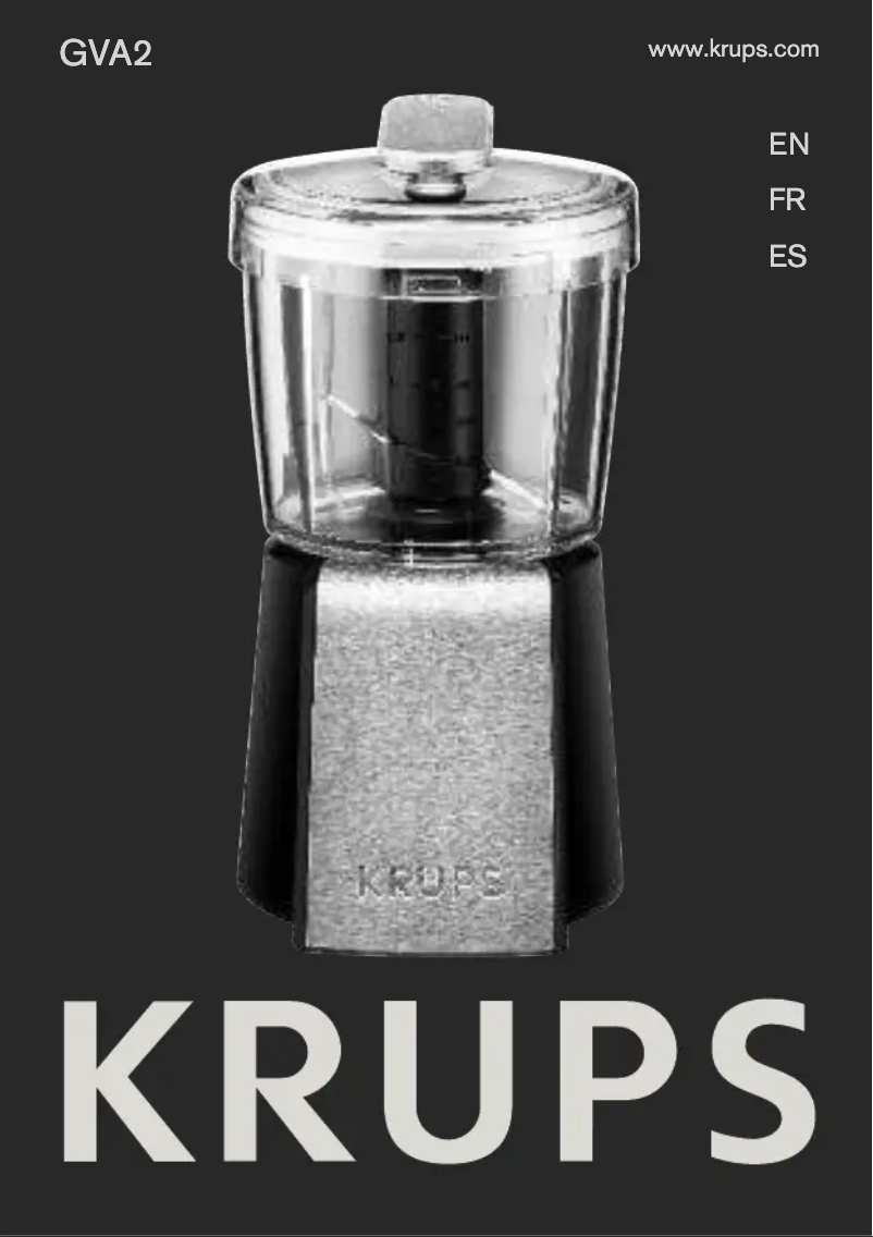 Page n°1 - Manuel utilisateur Krups Speedy Pro GVA208