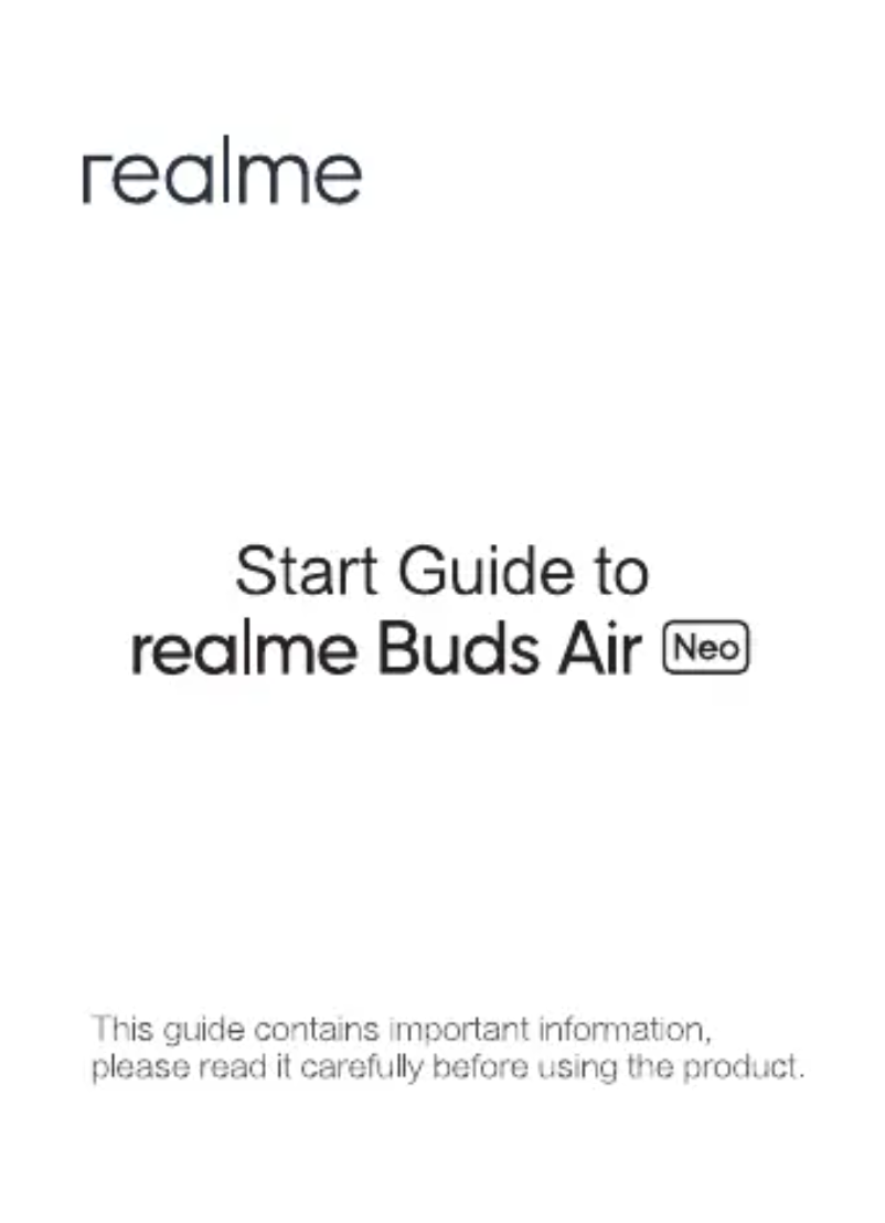 Image de la première page du manuel de l'appareil Buds Air Neo