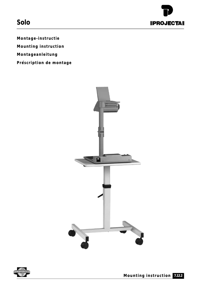 Page 1 de la notice Manuel utilisateur Projecta Solo 1000