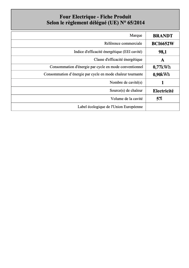 Image de la première page du manuel de l'appareil BCI6652W