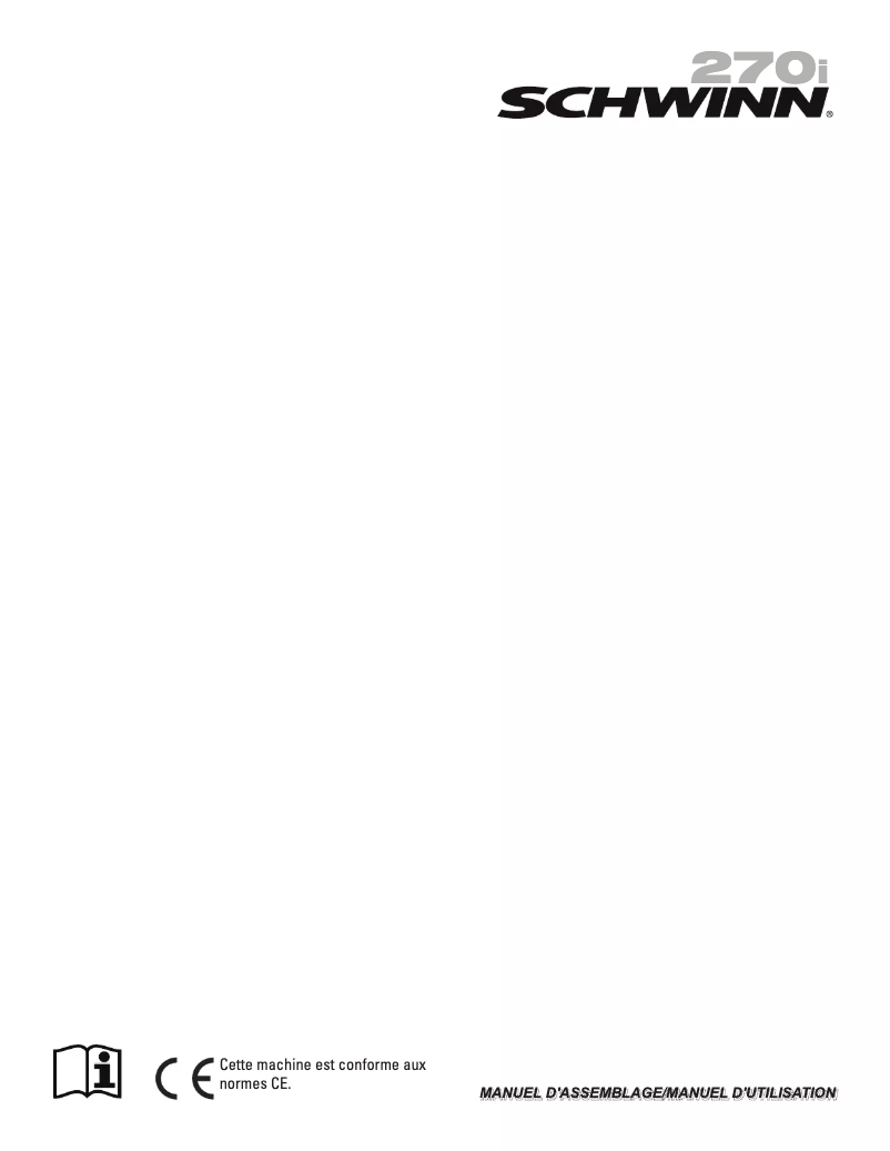 Page 1 de la notice Manuel utilisateur Schwinn 270i