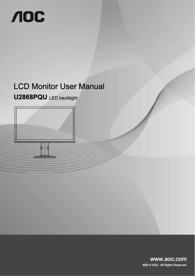 Page n°1 - Manuel utilisateur AOC U2868PQU