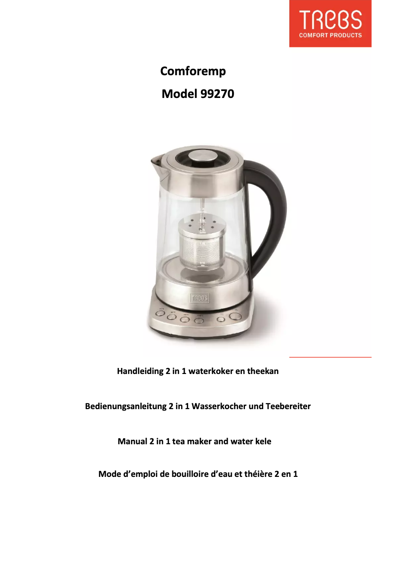 Page 1 de la notice Manuel utilisateur Trebs Comforttemp 99270