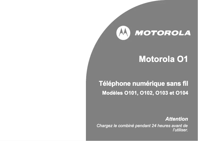 Page 1 de la notice Manuel utilisateur Motorola O104