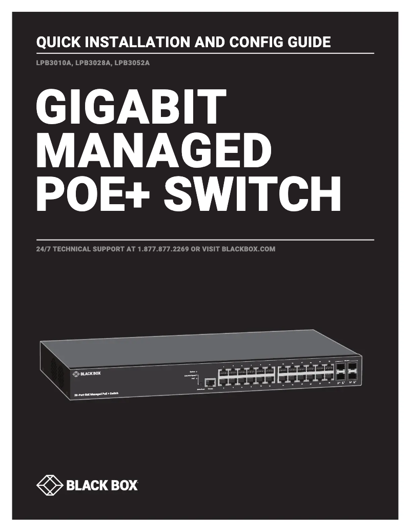 Page 1 de la notice Manuel utilisateur Black Box LPB3010A