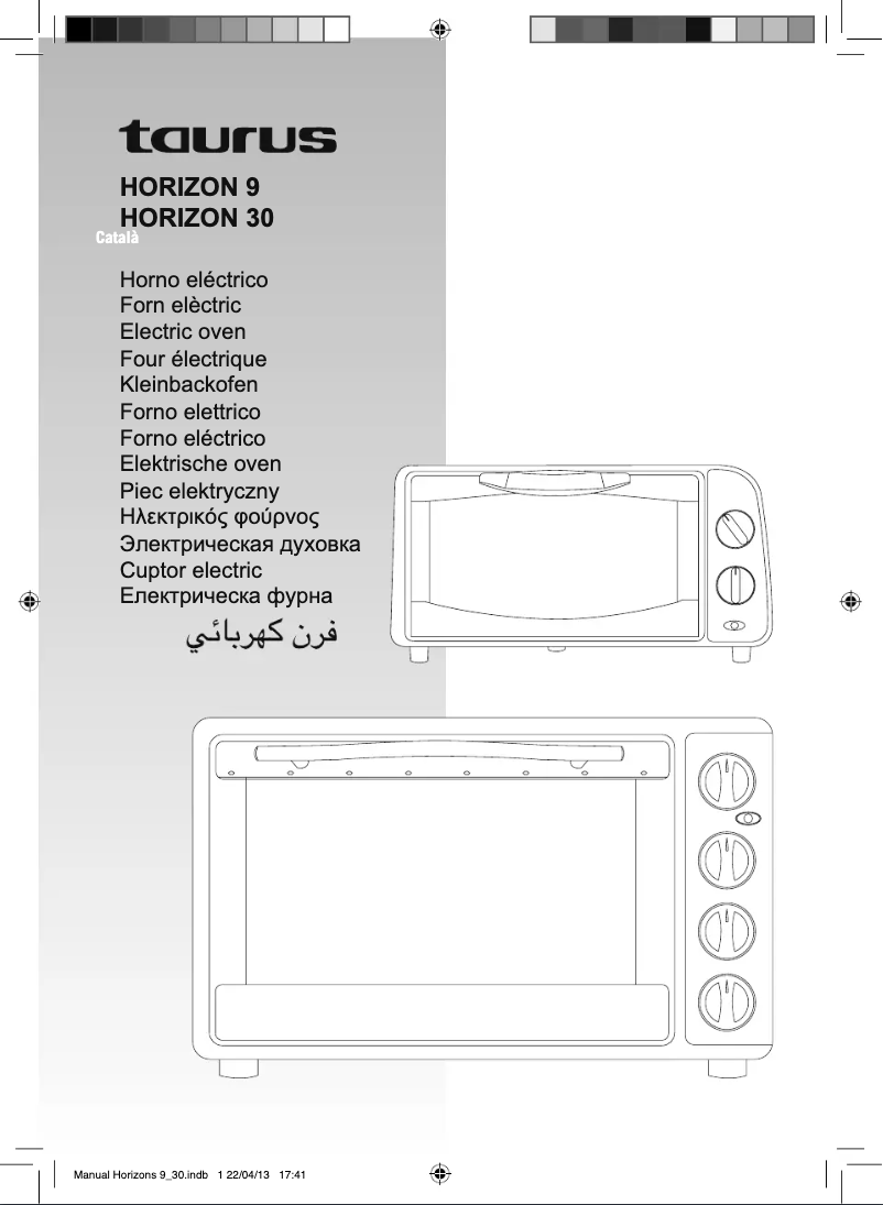Page n°1 - Manuel utilisateur Taurus Horizon 9