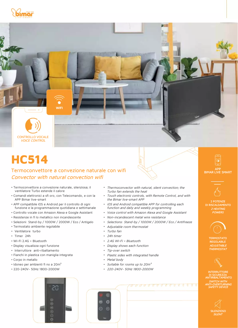 Page n°1 - Fiche technique Bimar HC514