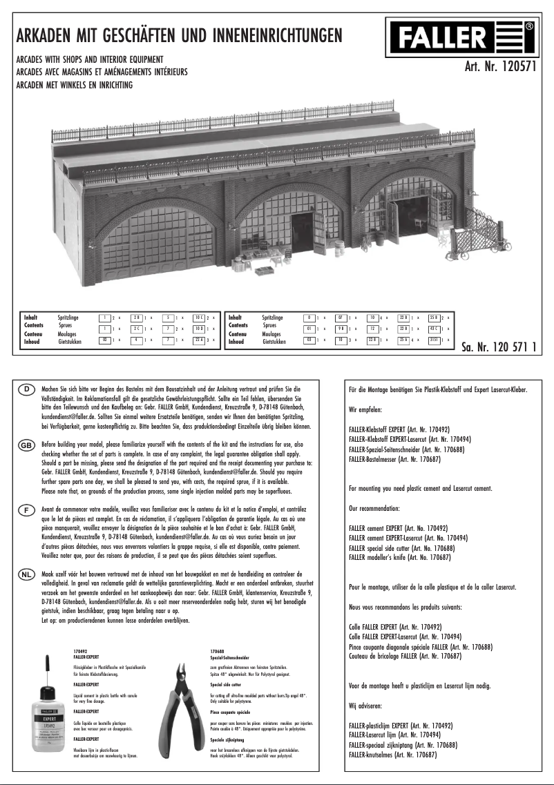 Page n°1 - Manuel utilisateur Faller 120571