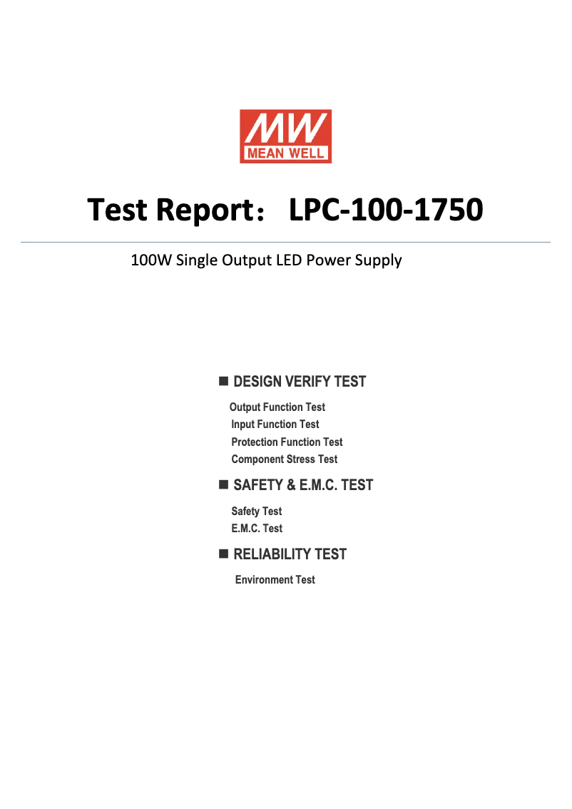Image de la première page du manuel de l'appareil LPC-100-1750