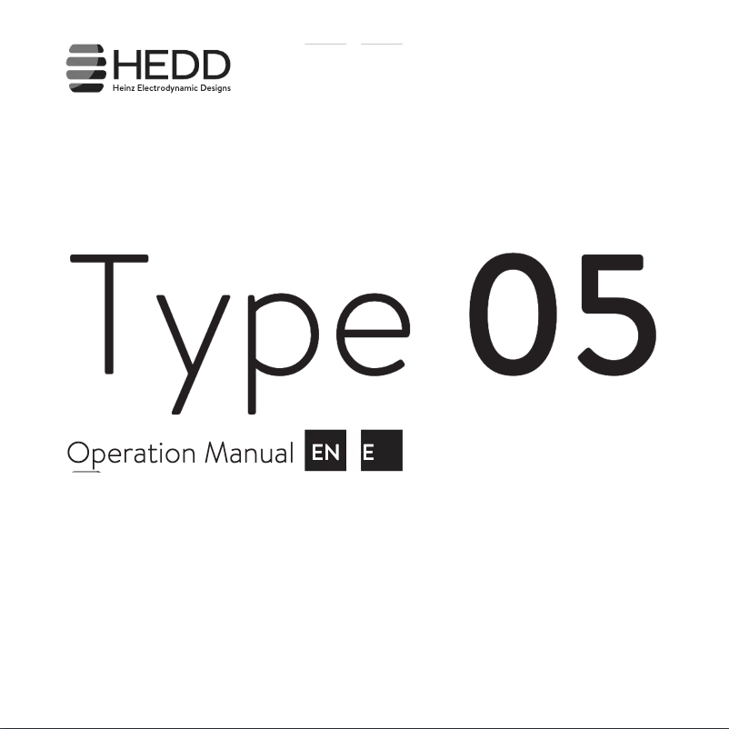 Página 1 del manual Manual de usuario HEDD Type 05